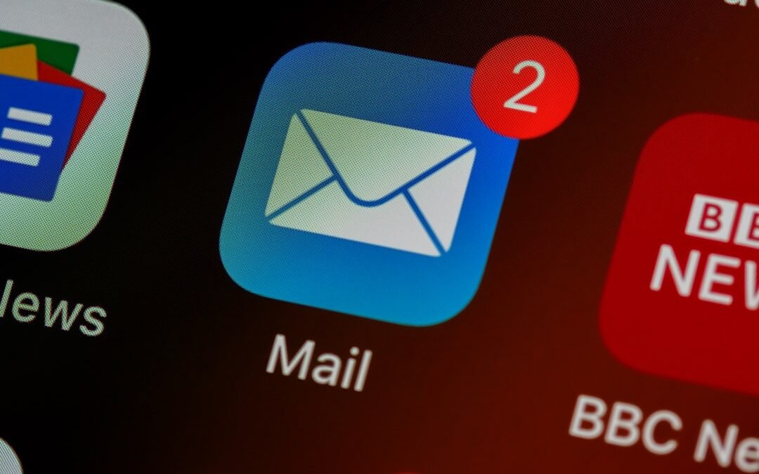 Email app icon with notification, highlighting importance of email marketing in digital strategies for small businesses.