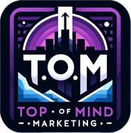T.O.M Top of Mind Marketing logo